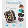 imageNylon Watch Band For Apple Watch 123 Adjustable Strap 4 pack with Case Sapphire Blue Dark Raspberry Charcoal Black Tropical Peach 38mm