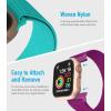 imageNylon Watch Band For Apple Watch 123 Adjustable Strap 4 pack with Case Sapphire Blue Dark Raspberry Charcoal Black Tropical Peach 38mm