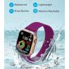 imageNylon Watch Band For Apple Watch 123 Adjustable Strap 4 pack with Case Sapphire Blue Dark Raspberry Charcoal Black Tropical Peach 38mm