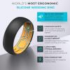 imageThunderFit Mens Air Groove 78mm Wide 18mm Thick Silicone Rings Variety Multipack 17Pack A BlackGrey A  Orange EBlack  BlackDark Blue B  BlackOlive Green