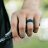 imageThunderFit Mens Air Groove 78mm Wide 18mm Thick Silicone Rings Variety Multipack 17Pack C BlackGrey  BlackRed  DarkBlueBlack  Olive GreenBlack