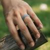 imageThunderFit Mens Air Groove 78mm Wide 18mm Thick Silicone Rings Variety Multipack 17Pack J Grey ABlack  SkyBlue EGrey C