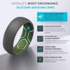imageThunderFit Mens Air Groove 78mm Wide 18mm Thick Silicone Rings Variety Multipack 17Pack K Olive Green  Grey B