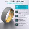 imageThunderFit Mens Air Groove 78mm Wide 18mm Thick Silicone Rings Variety Multipack 17Pack Q GreyOrange