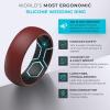 imageThunderFit Mens Air Groove 78mm Wide 18mm Thick Silicone Rings Variety Multipack 17Pack R Dark RedBlack