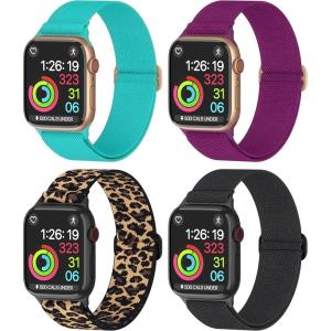 imageNylon Apple Watch Bands Unisex  iWatch 123456789SEUltra 2 Bands for 38mm40mm41mm42mm44mm45mm49mm  1468 Variety MultipackPack A Sapphire Blue  Dark Raspberry  Charcoal Black  Wild Leopard