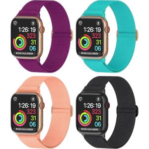 imageNylon Apple Watch Bands Unisex  iWatch 123456789SEUltra 2 Bands for 38mm40mm41mm42mm44mm45mm49mm  1468 Variety MultipackPack C Sapphire Blue  Dark Raspberry  Charcoal Black  Tropical Peach