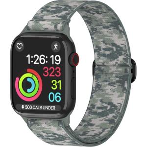 imageNylon Apple Watch Bands Unisex  iWatch 123456789SEUltra 2 Bands for 38mm40mm41mm42mm44mm45mm49mm  1468 Variety MultipackPack K Grey Digital Camouflage
