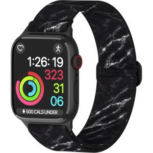 imageNylon Apple Watch Bands Unisex  iWatch 123456789SEUltra 2 Bands for 38mm40mm41mm42mm44mm45mm49mm  1468 Variety MultipackPack N Black Marble