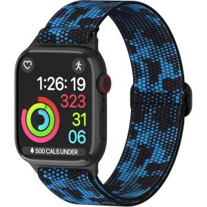 imageNylon Apple Watch Bands Unisex  iWatch 123456789SEUltra 2 Bands for 38mm40mm41mm42mm44mm45mm49mm  1468 Variety MultipackPack O Blue Digital Camo