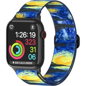 imageNylon Apple Watch Bands Unisex  iWatch 123456789SEUltra 2 Bands for 38mm40mm41mm42mm44mm45mm49mm  1468 Variety MultipackPack P Van Gogh  Starry Night