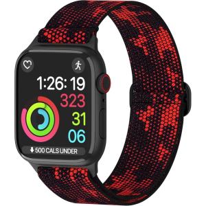 imageNylon Apple Watch Bands Unisex  iWatch 123456789SEUltra 2 Bands for 38mm40mm41mm42mm44mm45mm49mm  1468 Variety MultipackPack Q Red Digital Camo