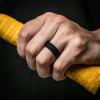 imageThunderFit Men Silicone Wedding Rings Breathable Pattern Engagement Bands 8mm Wide 22mm Thick  147 Variety MultipackPack B Sky BlueBlack