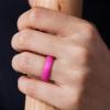 imageThunderFit Silicone Rings Wedding Bands for Women 56mm Wide 2mm Thick  34 Variety MultipackPack A Teal  Pink  Black