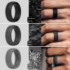 imageThunderFit Silicone Rings for Men Breathable Patterned Design Rubber Wedding Engagement Bands 87mm Wide 22mm Thick  147 Variety MultipackPack G Charcoal Black  Iron Grey  Lead Grey  Navy Blue  Midnight Blue  Olive Green  Chili Red