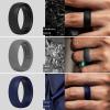 imageThunderFit Silicone Rings for Men Breathable Patterned Design Rubber Wedding Engagement Bands 87mm Wide 22mm Thick  147 Variety MultipackPack G Charcoal Black  Iron Grey  Lead Grey  Navy Blue  Midnight Blue  Olive Green  Chili Red