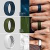 imageThunderFit Silicone Rings for Men Breathable Patterned Design Rubber Wedding Engagement Bands 87mm Wide 22mm Thick  147 Variety MultipackPack J Charcoal Black  Iron Grey  Smokey Grey  Navy Blue  Midnight Blue  Olive Green  Pure White