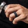 imageThunderFit Silicone Rings for Men Breathable Patterned Design Rubber Wedding Engagement Bands 87mm Wide 22mm Thick  147 Variety MultipackPack K Dark Grey