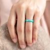 imageThunderFit Silicone Rings for Women Rubber Engagement Wedding Bands Vine Design 55mm Wide 2mm Thick  468 Variety MultipackPack B Rose Gold E  Metallic Teal B  Bronze B  Metallic Red B