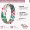 imageThunderFit Silicone Wedding Bands for Women Breathable Printed Design 55mm Wide 18mm ThickCactus