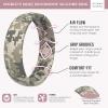 imageThunderFit Silicone Wedding Bands for Women Breathable Printed Design 55mm Wide 18mm ThickCamo 6