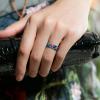 imageThunderFit Silicone Wedding Bands for Women Breathable Printed Design 55mm Wide 18mm ThickFloral Design