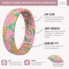 imageThunderFit Silicone Wedding Bands for Women Breathable Printed Design 55mm Wide 18mm ThickFloral Yellow Pattern