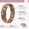 imageThunderFit Silicone Wedding Bands for Women Breathable Printed Design 55mm Wide 18mm ThickForest Camo