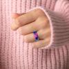 imageThunderFit Silicone Wedding Bands for Women Breathable Printed Design 55mm Wide 18mm ThickGalaxy Pattern2
