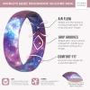 imageThunderFit Silicone Wedding Bands for Women Breathable Printed Design 55mm Wide 18mm ThickGalaxy Pattern2