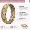 imageThunderFit Silicone Wedding Bands for Women Breathable Printed Design 55mm Wide 18mm ThickGreen Camo