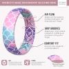 imageThunderFit Silicone Wedding Bands for Women Breathable Printed Design 55mm Wide 18mm ThickMermaid 2