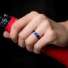 imageThunderFit Silicone Wedding Bands for Women Breathable Printed Design 55mm Wide 18mm ThickPlaid Color