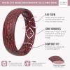 imageThunderFit Silicone Wedding Bands for Women Breathable Printed Design 55mm Wide 18mm ThickSnake Pattern 2