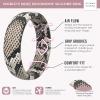 imageThunderFit Silicone Wedding Bands for Women Breathable Printed Design 55mm Wide 18mm ThickSnake Pattern