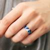 imageThunderFit Silicone Wedding Bands for Women Breathable Printed Design 56mm Wide 18mm Thick  12 Variety MultipackPack D Blue Tie Dye  Black Rose