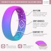imageThunderFit Silicone Wedding Bands for Women Breathable Printed Design 56mm Wide 18mm Thick  12 Variety MultipackPack F Fade