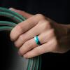 imageThunderFit Silicone Wedding Bands for Women Breathable Printed Design 56mm Wide 18mm Thick  12 Variety MultipackPack J Teal Brush Stokes Camo