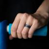 imageThunderFit Silicone Wedding Bands for Women Breathable Printed Design 56mm Wide 18mm Thick  12 Variety MultipackPack K US Flag Blue Line Grunge