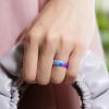 imageThunderFit Silicone Wedding Bands for Women Breathable Printed Design 56mm Wide 18mm Thick  12 Variety MultipackPack M Watercolor 2