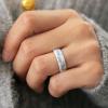 imageThunderFit Silicone Wedding Bands for Women Breathable Printed Design 56mm Wide 18mm Thick  12 Variety MultipackPack N White Marble  Black Marble
