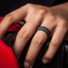 imageThunderFit Silicone Wedding Rings for Men 2 Layers Top Design Bands 85mm Wide 25mm Thick  14812 Variety MultipackPack A BlackGrey C