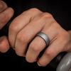 imageThunderFit Silicone Wedding Rings for Men 2 Layers Top Design Bands 85mm Wide 25mm Thick  14812 Variety MultipackPack D Grey CBlack  BlackGrey B  BlackSilver C  BlackBlack  Sky Blue EBlack  Black ADark Blue B  BlackOlive Green  WhiteSilver C