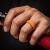 imageThunderFit Silicone Wedding Rings for Men 2 Layers Top Design Bands 85mm Wide 25mm Thick  14812 Variety MultipackPack F Grey CVery Dark Grey A  Orange EDark Blue B  BlackRed A  Orange EBlack  Sky Blue EBlack  Grey CDark Blue B  Orange EOlive Green  BlackOrange E