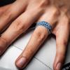 imageThunderFit Silicone Wedding Rings for Men 2 Layers Top Design Bands 85mm Wide 25mm Thick  14812 Variety MultipackPack J WhiteDark Blue F  WhiteBlack  BlackBlack With Features  WhiteDark Blue F With Features