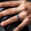 imageThunderFit Unisex Silicone Wedding Rings Rubber Engagement Bands 6mm Wide 165mm Thick  1234567 Variety MultipackPack K Grey Camo  Black  Grey  Silver