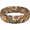 imageThunderFit Silicone Wedding Bands for Women Breathable Printed Design 55mm Wide 18mm ThickForest Camo