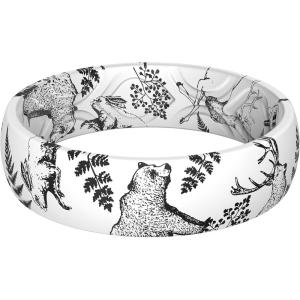 imageThunderFit Silicone Wedding Bands for Women Breathable Printed Design 55mm Wide 18mm ThickAnimals