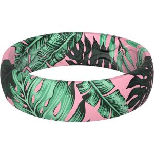 imageThunderFit Silicone Wedding Bands for Women Breathable Printed Design 55mm Wide 18mm ThickLeaves