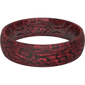 imageThunderFit Silicone Wedding Bands for Women Breathable Printed Design 55mm Wide 18mm ThickSnake Pattern 2